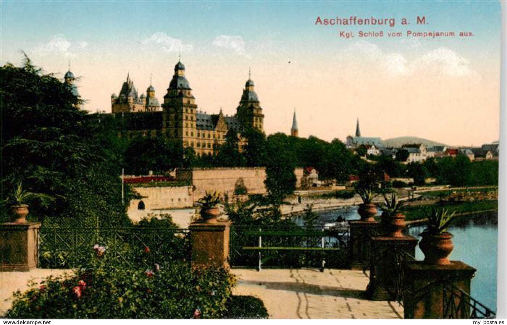 73899507 Aschaffenburg Main Kgl Schloss Vom Pompejanum Aus Feldpost Aschaffenbur - Aschaffenburg