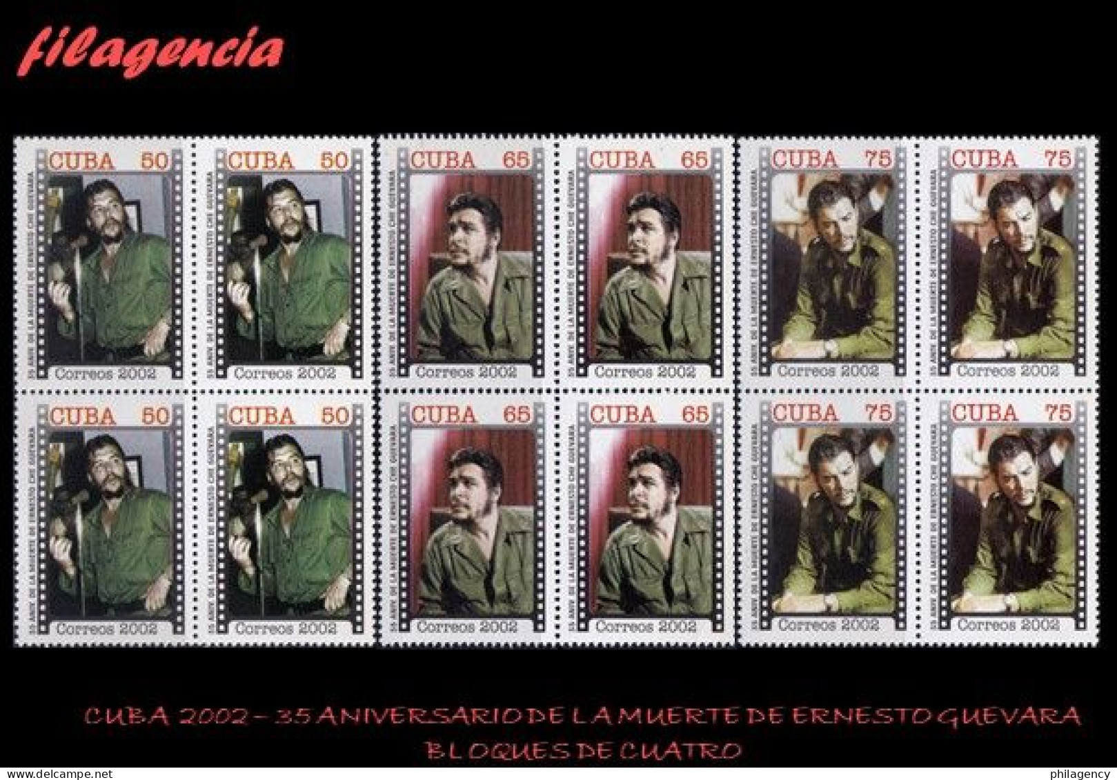 CUBA. BLOQUES DE CUATRO. 2002-17 XXXV ANIVERSARIO DE LA MUERTE DE ERNESTO CHE GUEVARA - Nuevos