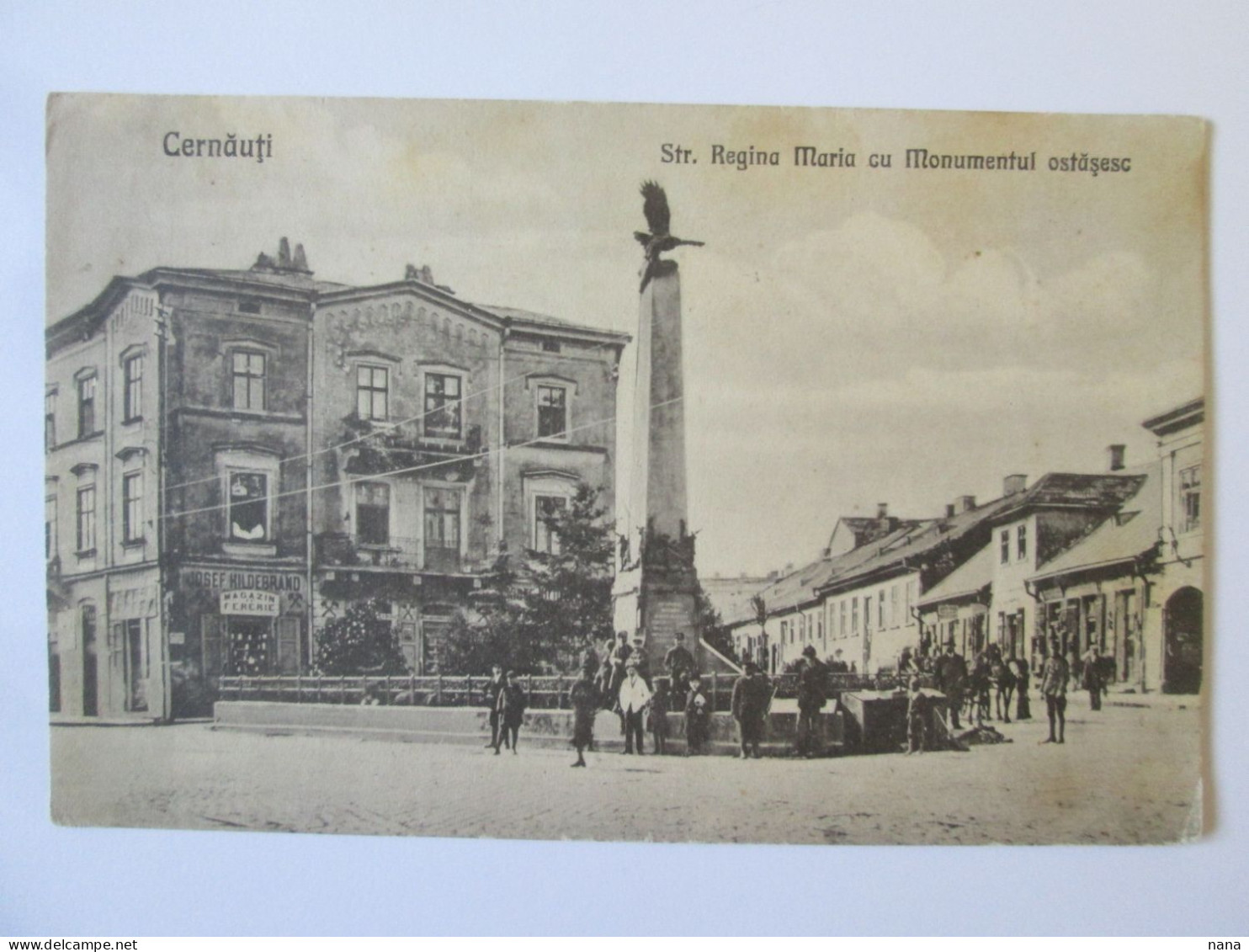 Czernowitz/Cernăuți:Bukowina/Bucovina-Ukraine Former Romania:Queen Maria Street,stores Unused Postcard About 1920 - Ucrania