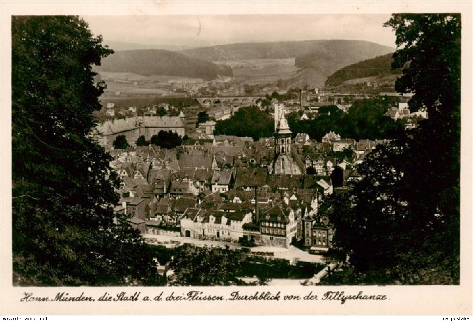 73899327 Hann. Muenden Durchblick Von Der Tillyschanze Hann. Muenden - Hannoversch Muenden