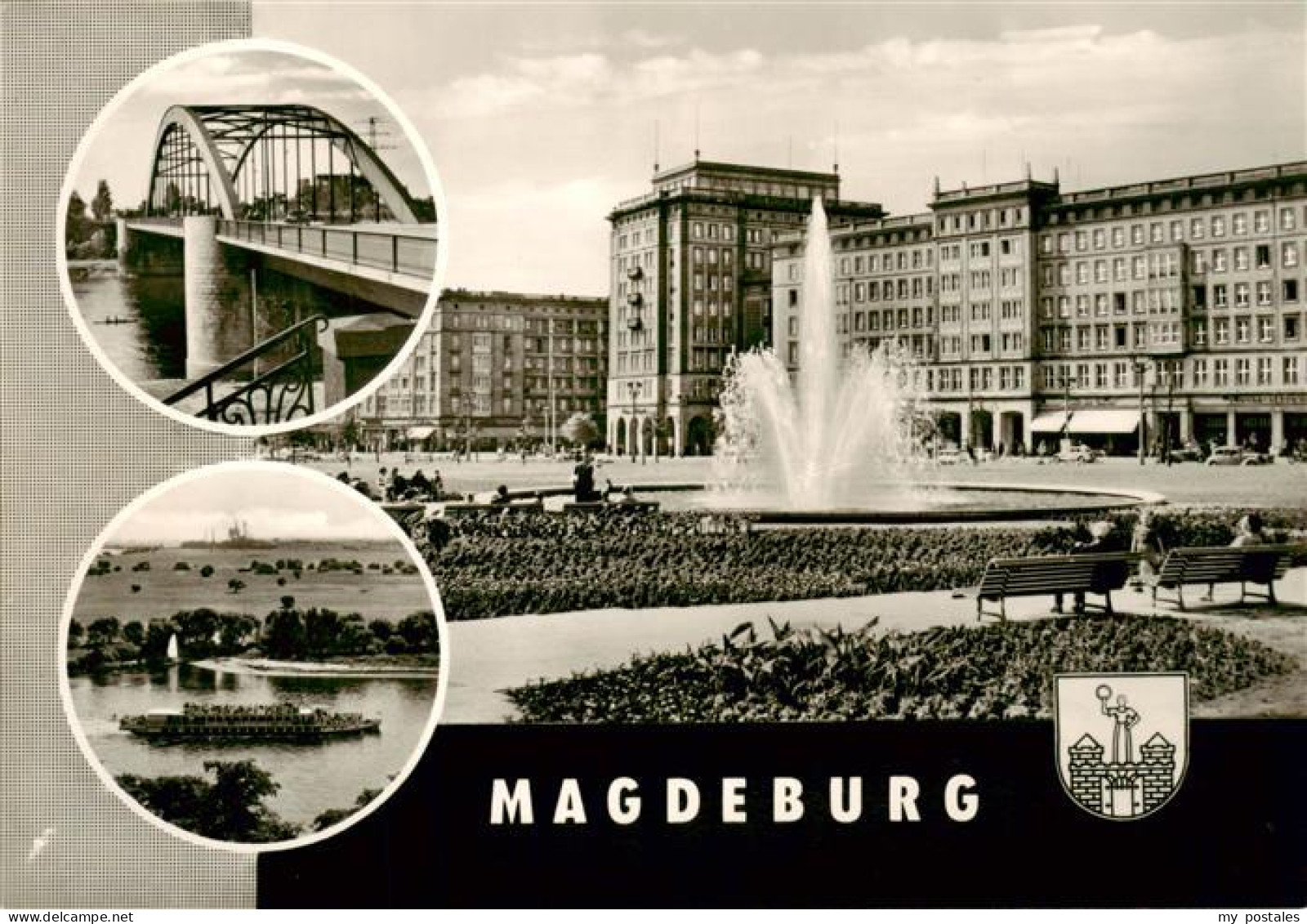 73899290 Magdeburg Wilhelm-Pieck-Bruecke Allee Fahrgastschiff MS Erich Weinert S - Magdeburg