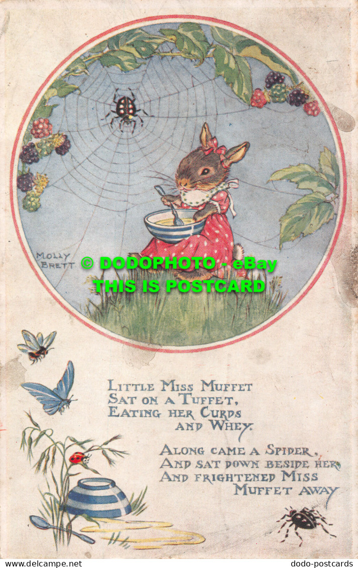 R495546 Little Miss Muffet Sat On A Tuffet. The Medici Society. Art Publishers. - World