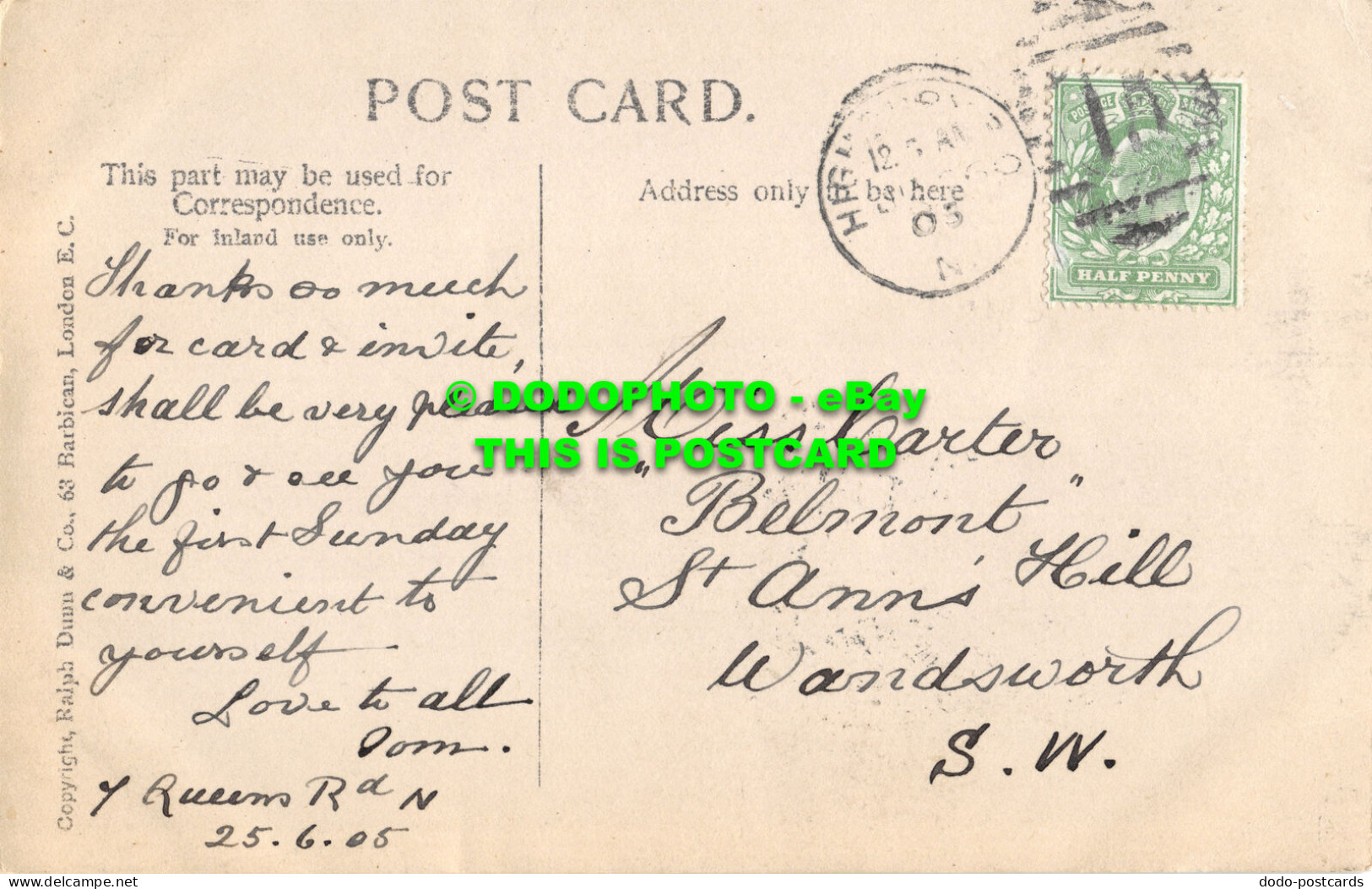 R495558 Maie Ash. Ralph Dunn. Postcard - World