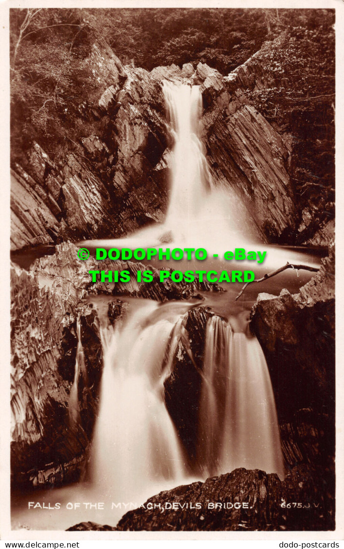 R495597 Devils Bridge. Falls Of The Myna. Valentine. RP - World