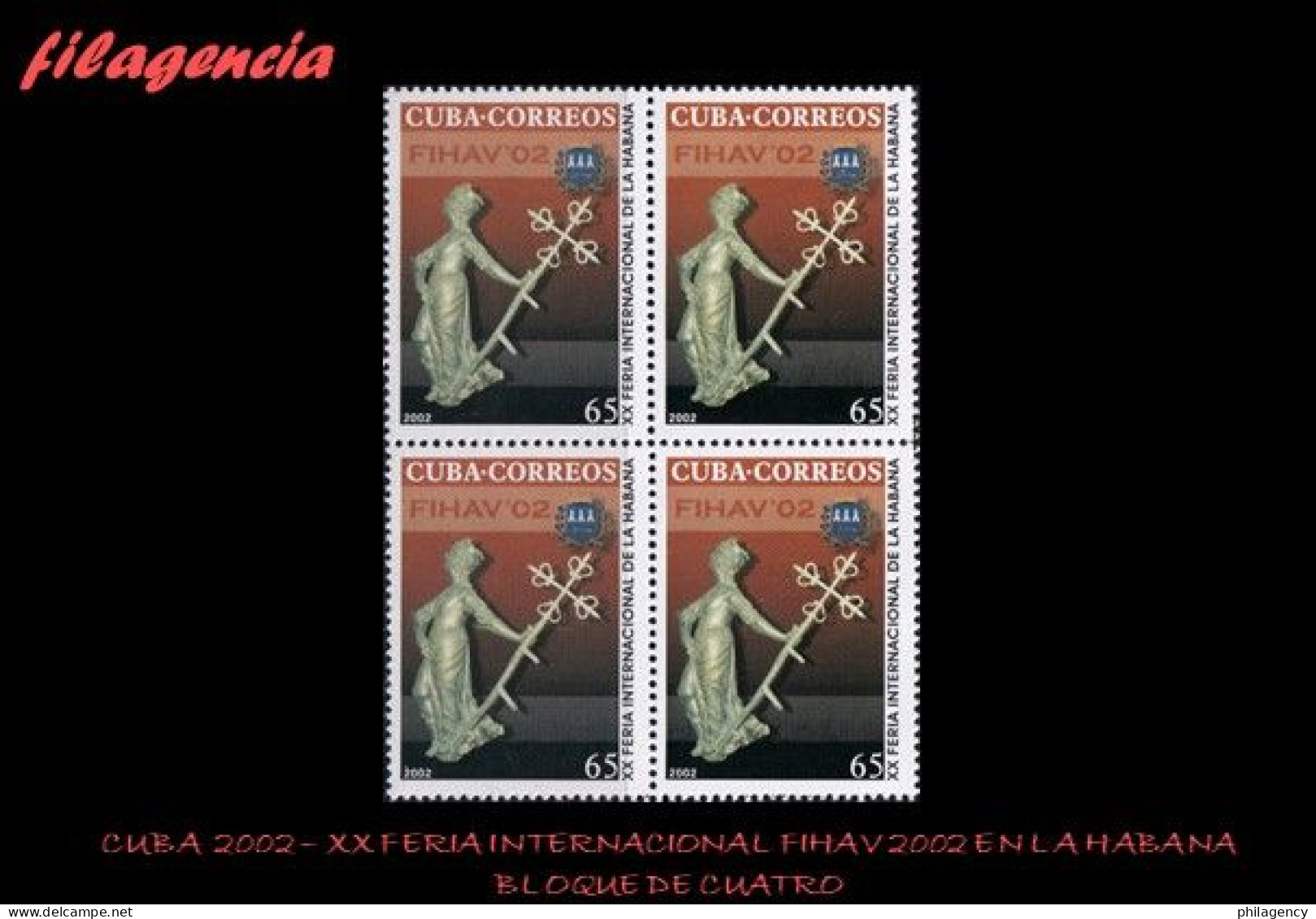 CUBA. BLOQUES DE CUATRO. 2002-21 XX FERIA INTERNACIONAL DE LA HABANA FIHAV 2002 - Unused Stamps