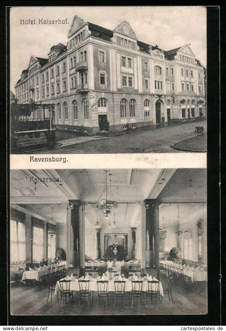 AK Ravensburg, Hotel Kaiserhof, Innenansicht  - Ravensburg