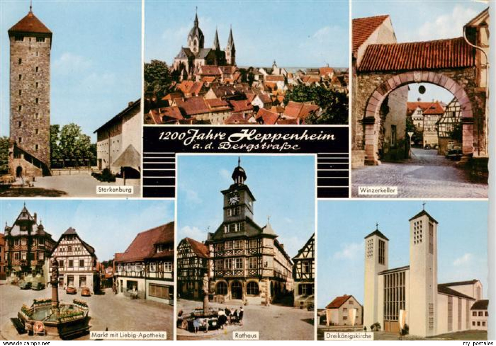 73899151 Heppenheim Bergstrasse Starkenburg Kirche Winzerkeller Markt Mit Liebig - Heppenheim