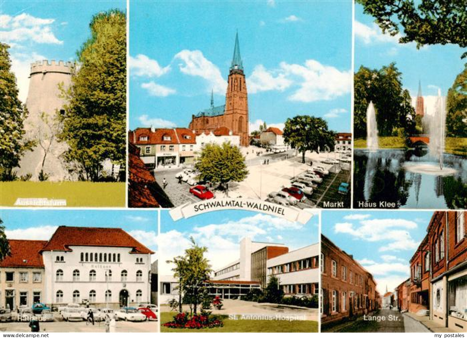 73894869 Waldniel Aussichtsturm Kirche Markt Haus Klee Rathaus St Antonius Hospi - Schwalmtal