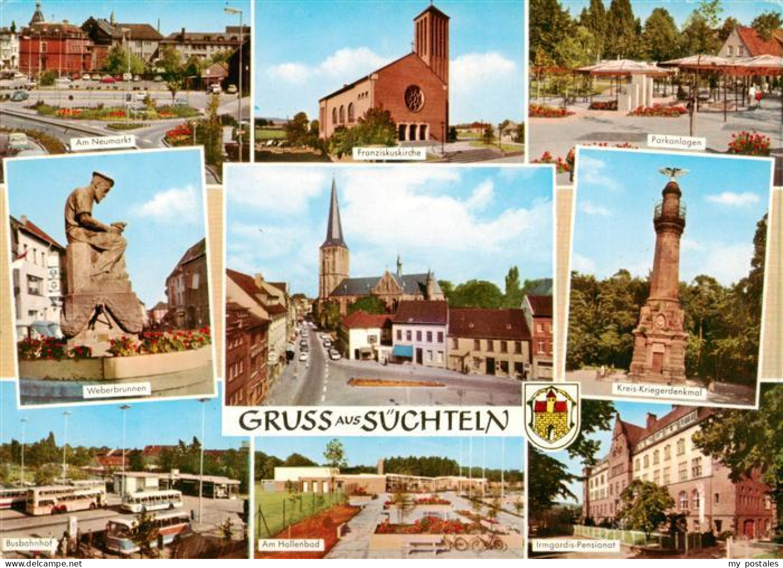 73894832 Suechteln Am Neumarkt Franziskuskirche Parkanlagen Weberbrunnen Kirche  - Viersen