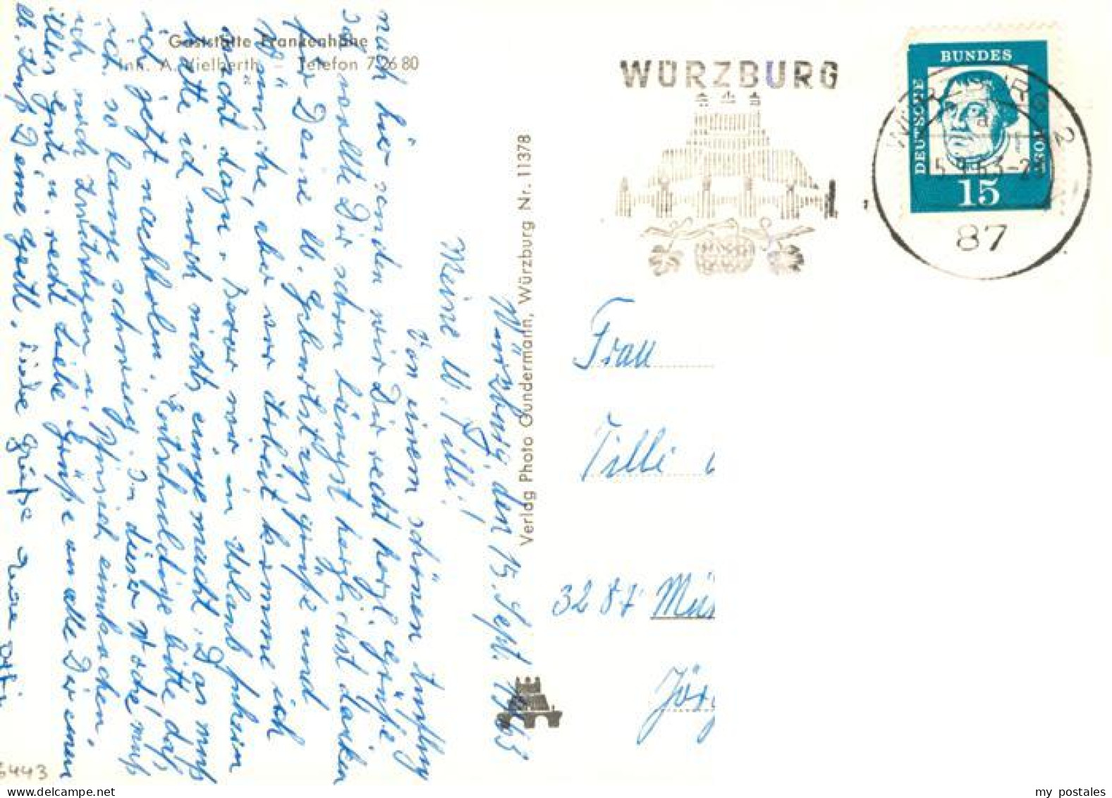 73894796 Wuerzburg Bayern Gaststaette Frankenhoehe Gastraum  - Wuerzburg