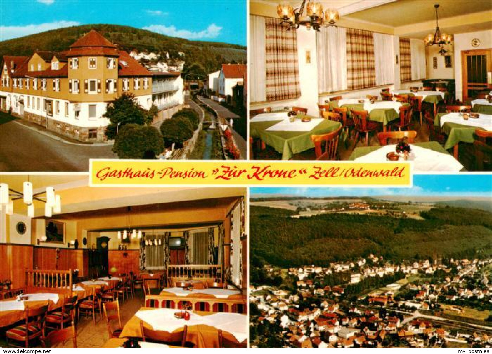 73894532 Zell Odenwald Gasthaus Pension Zur Krone Gastraeume Panorama Zell Odenw - Bad König