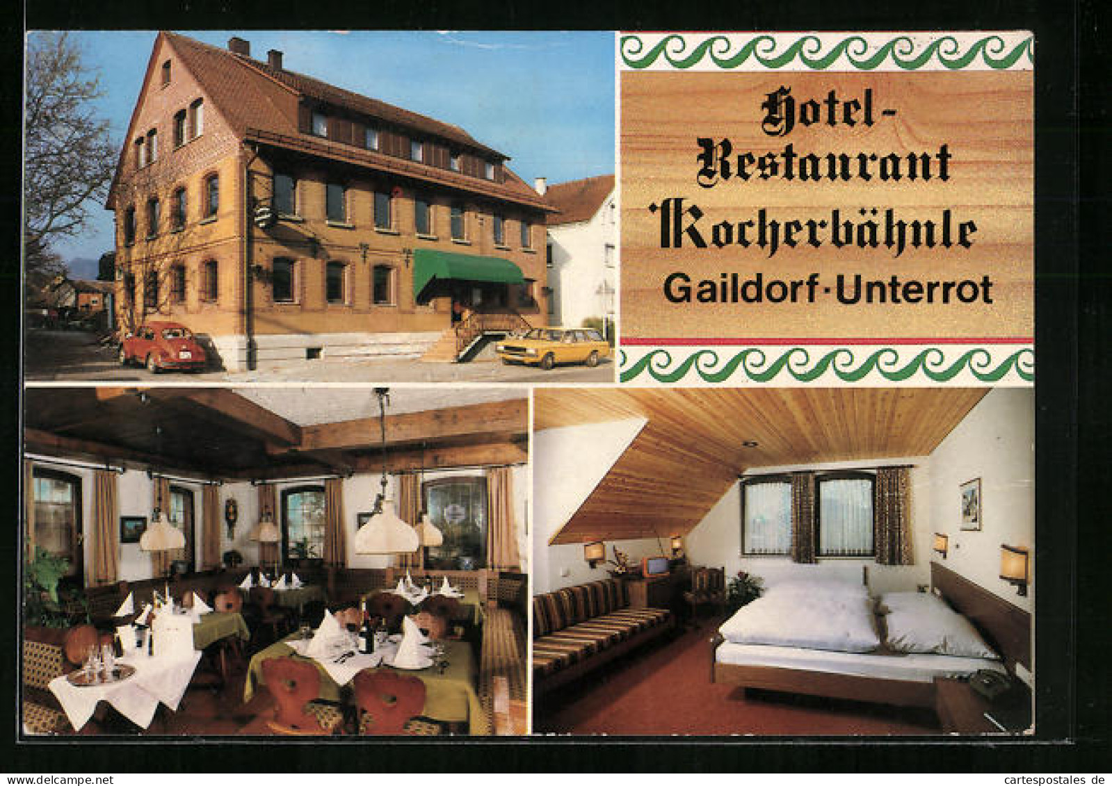 AK Gaildorf-Unterrot, Hotel-Restaurant Kocherbähnle, Schönbergerstrasse 8  - Autres & Non Classés