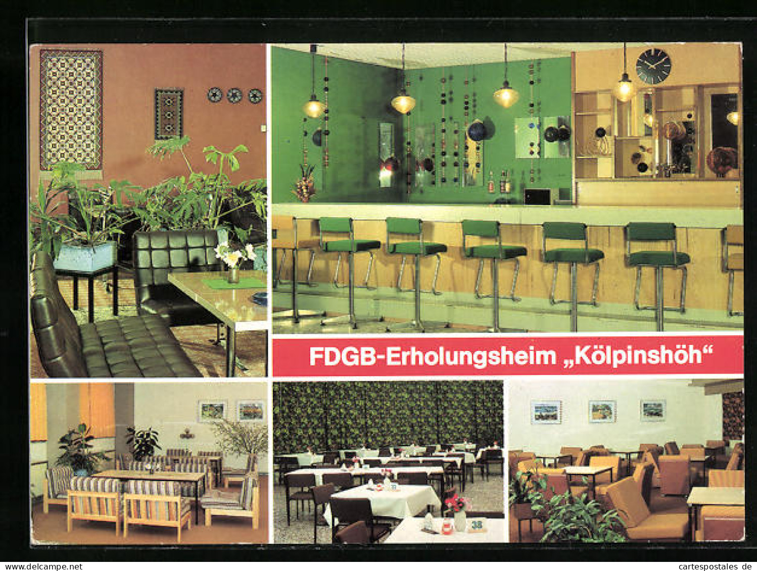 AK Loddin, FDGB-Erholungsheim Kölpinshöh Mit Bar, Empfangshalle, Speisesaal Und Klubraum  - Autres & Non Classés