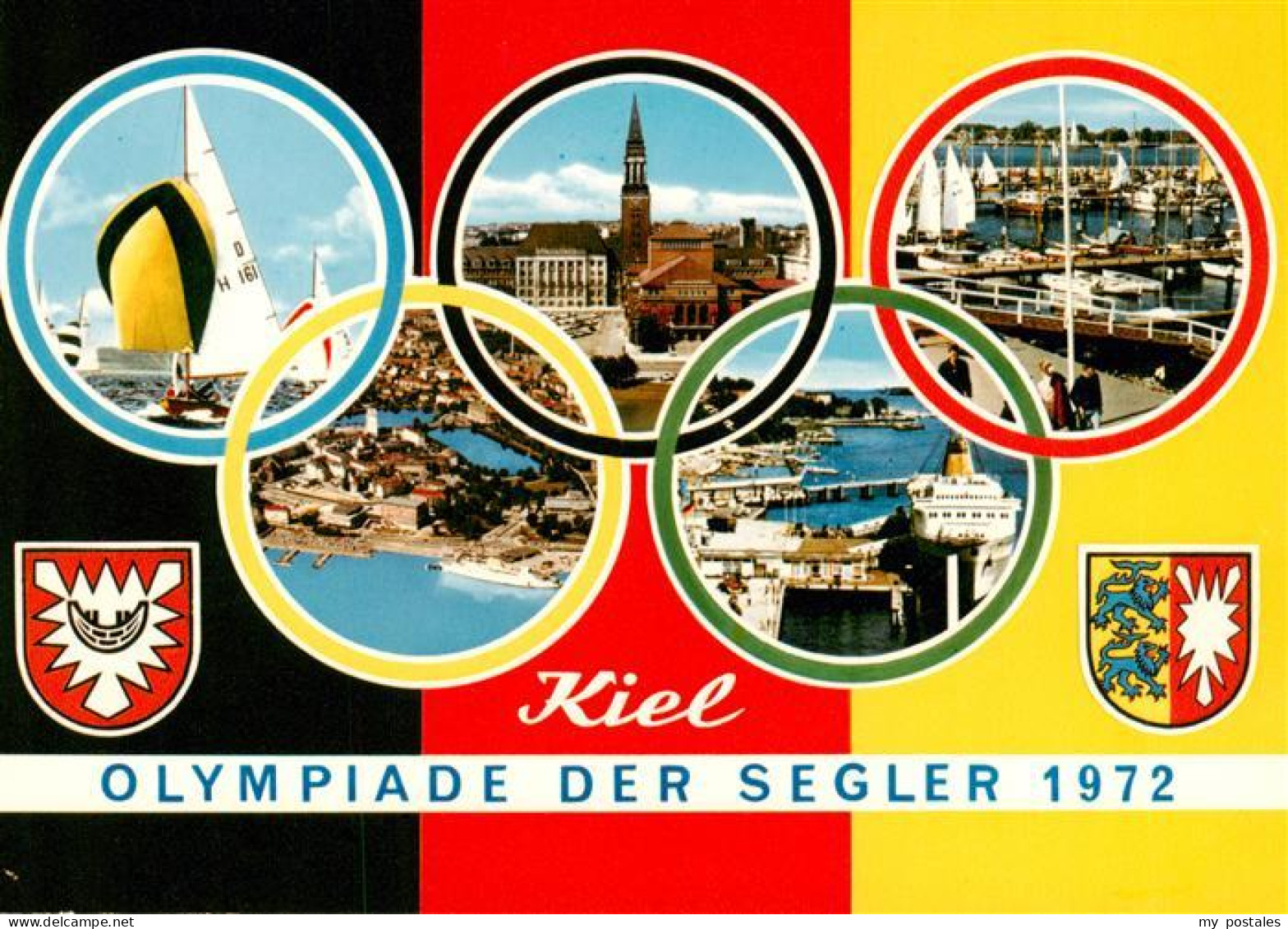 73894256 Kiel Teilansichten Stadtpanorama Hafen Luftaufnahme Olympiade Der Segle - Kiel