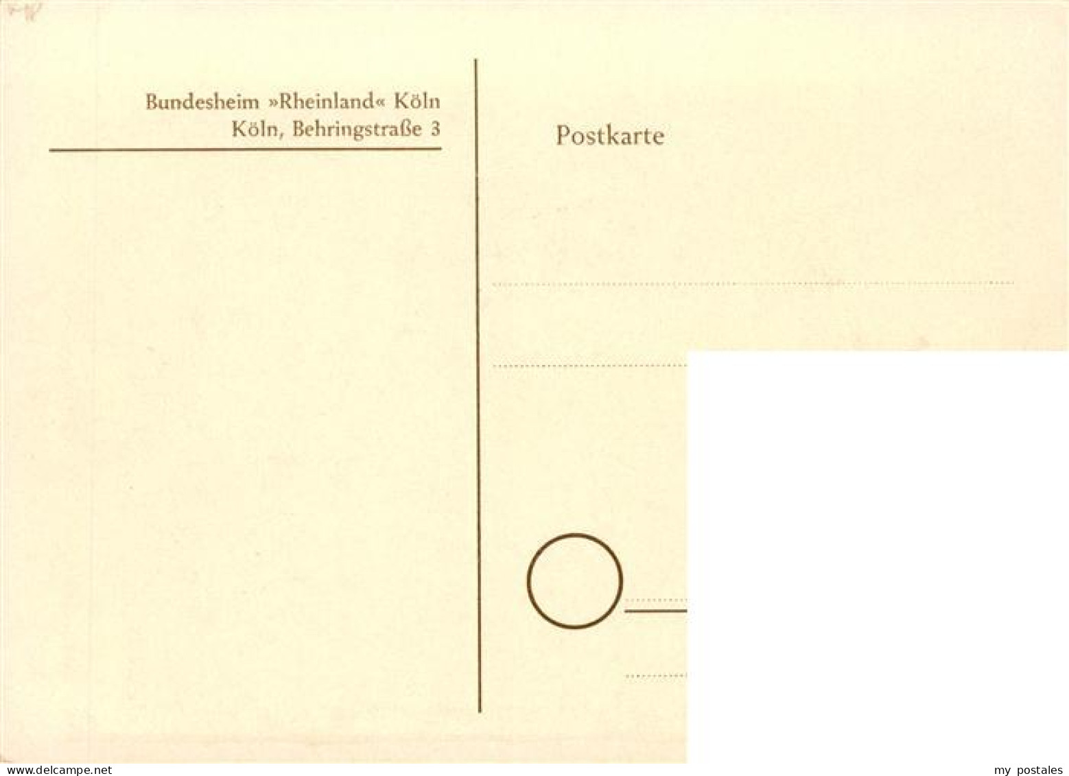 73894186 Koeln  Rhein Bundesheim Rheinland Zeichnung Kuenstlerkarte  - Koeln