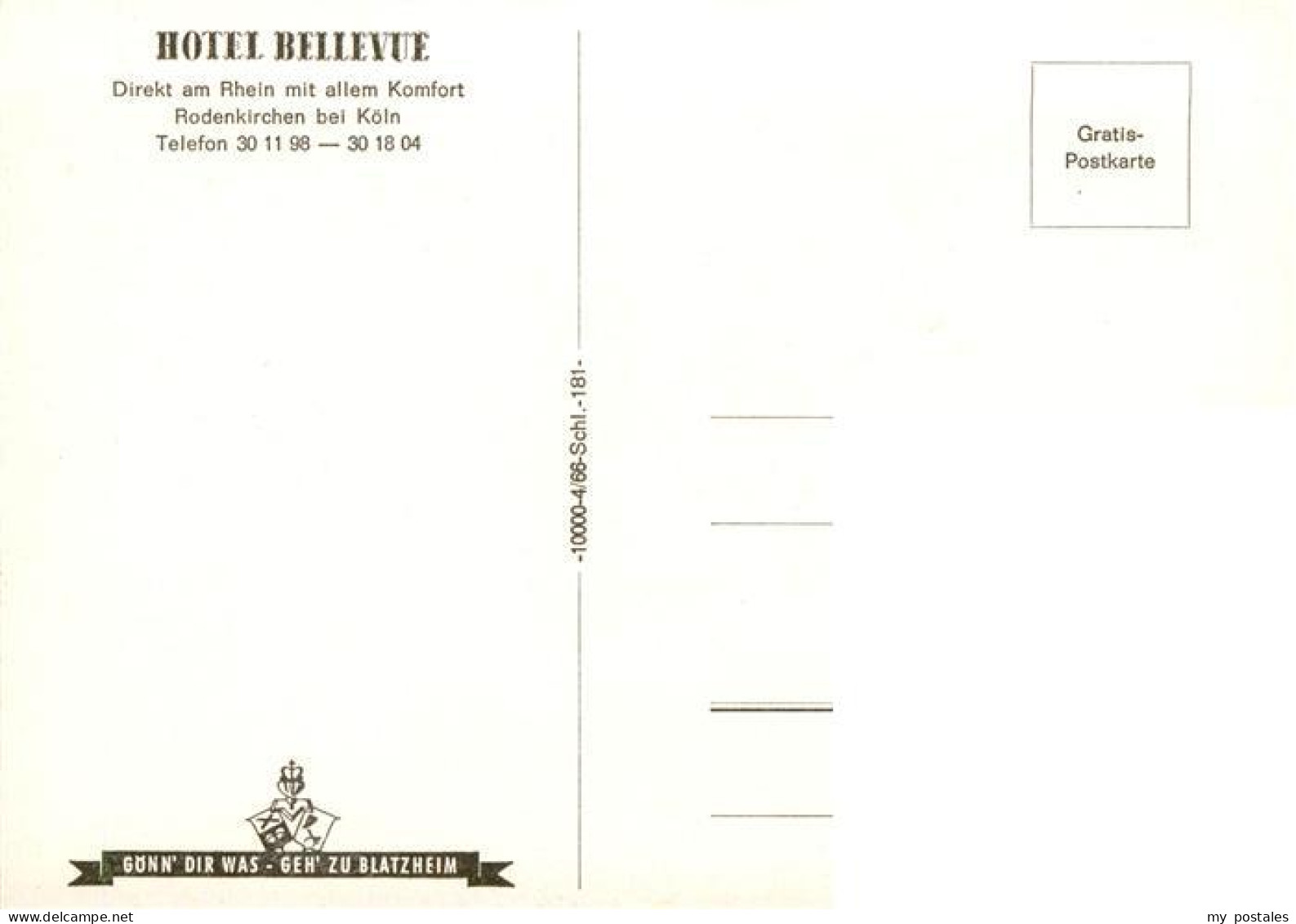 73894181 Rodenkirchen Koeln Hotel Bellevue Aufenthaltsraum Rodenkirchen Koeln - Koeln