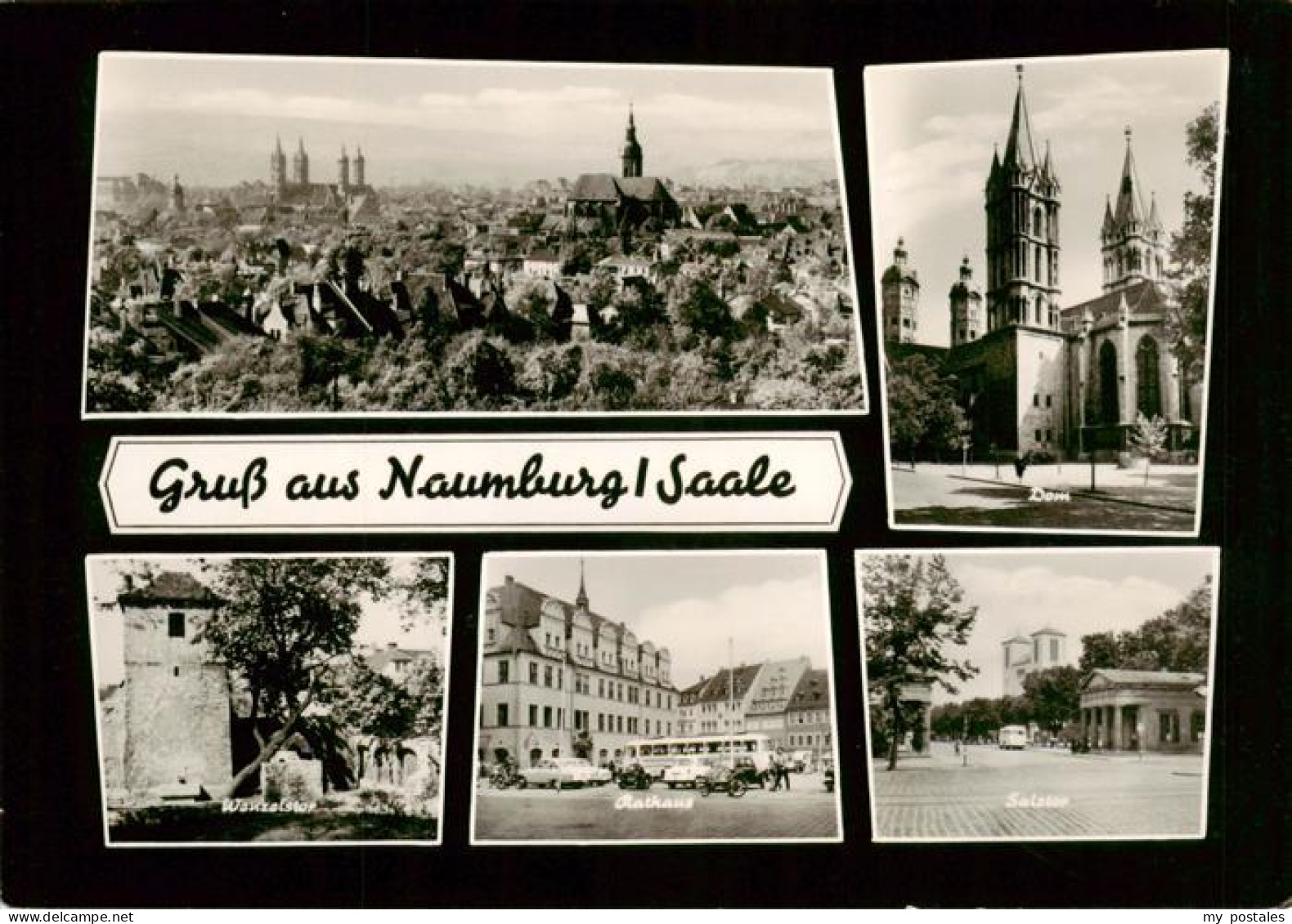 73894164 Naumburg  Saale Stadtpanorama Kirche Wenzelstor Rathaus Salztor  - Naumburg (Saale)