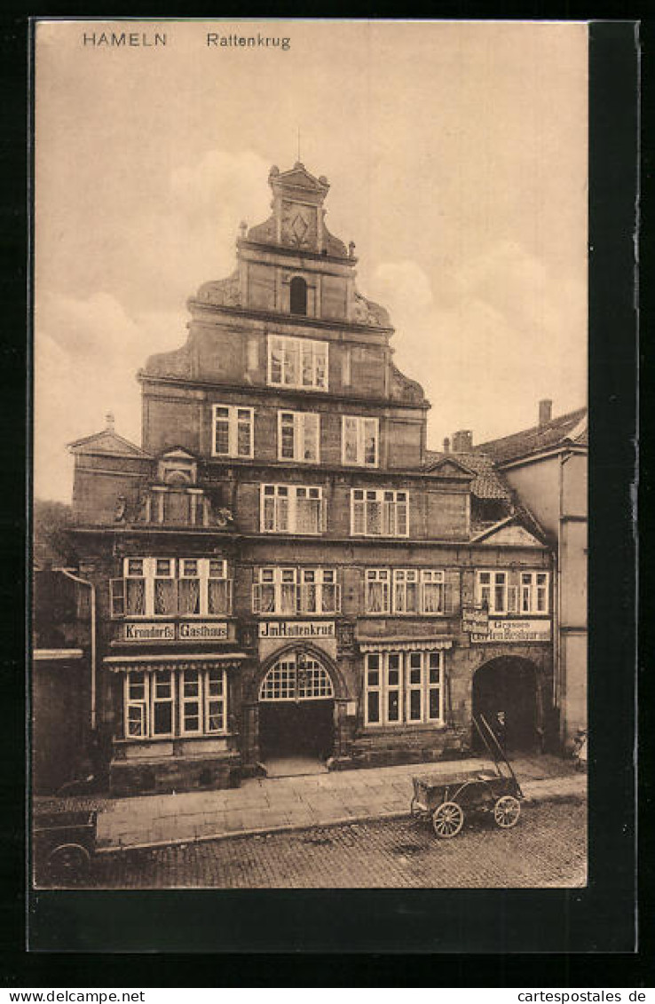 AK Hameln, Fassade Des Gasthaus Rattenkrug  - Hameln (Pyrmont)