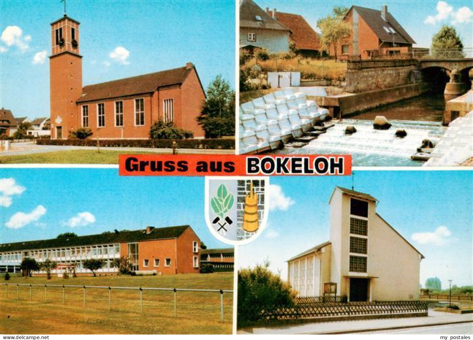 73893967 Bokeloh Meppen Emsland Kirchen Schule Bruecke  - Meppen