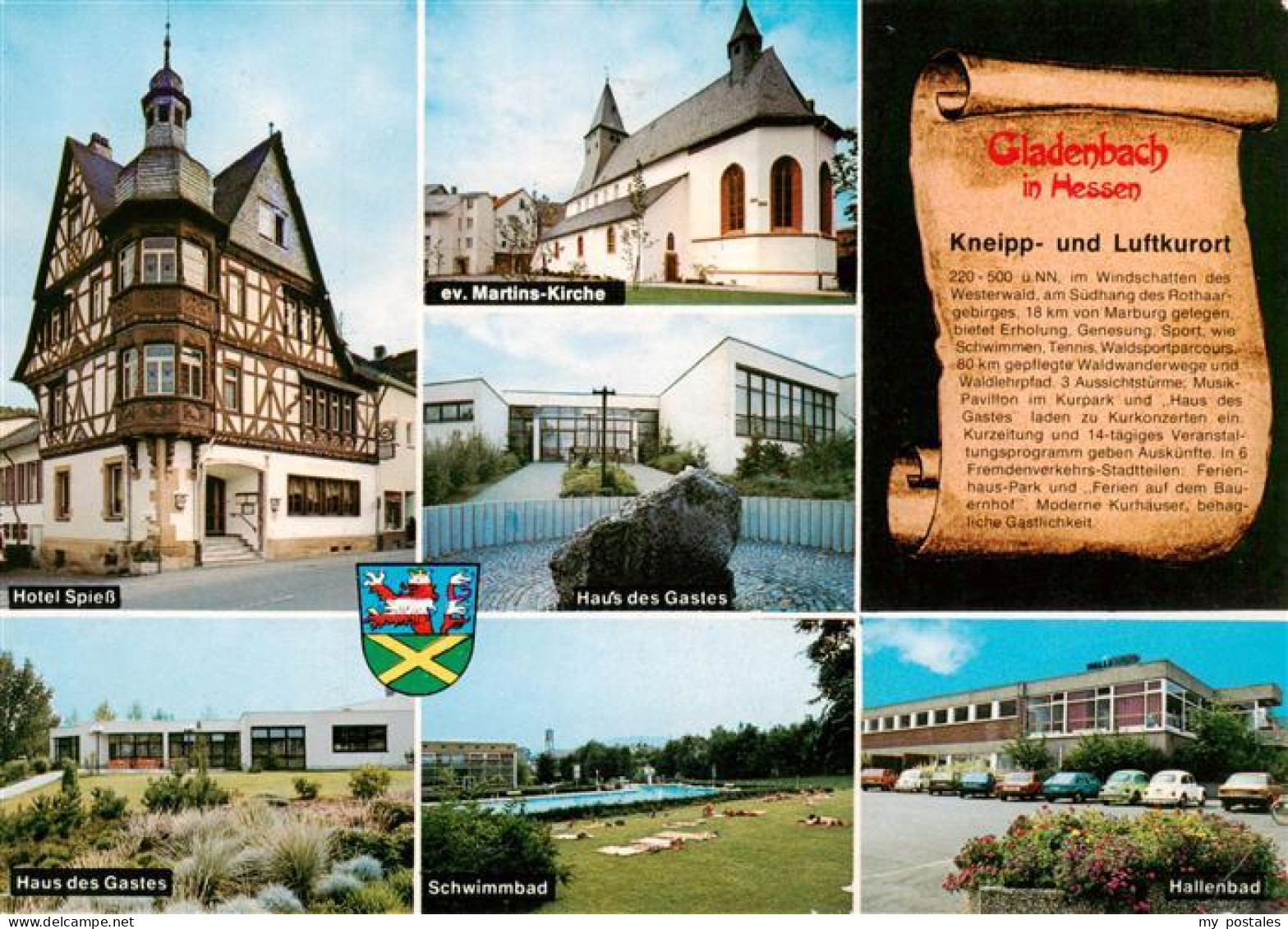 73893927 Gladenbach Hotel Spiess Ev Martins Kirche Haus Des Gastes Schwimmbad Ha - Otros & Sin Clasificación
