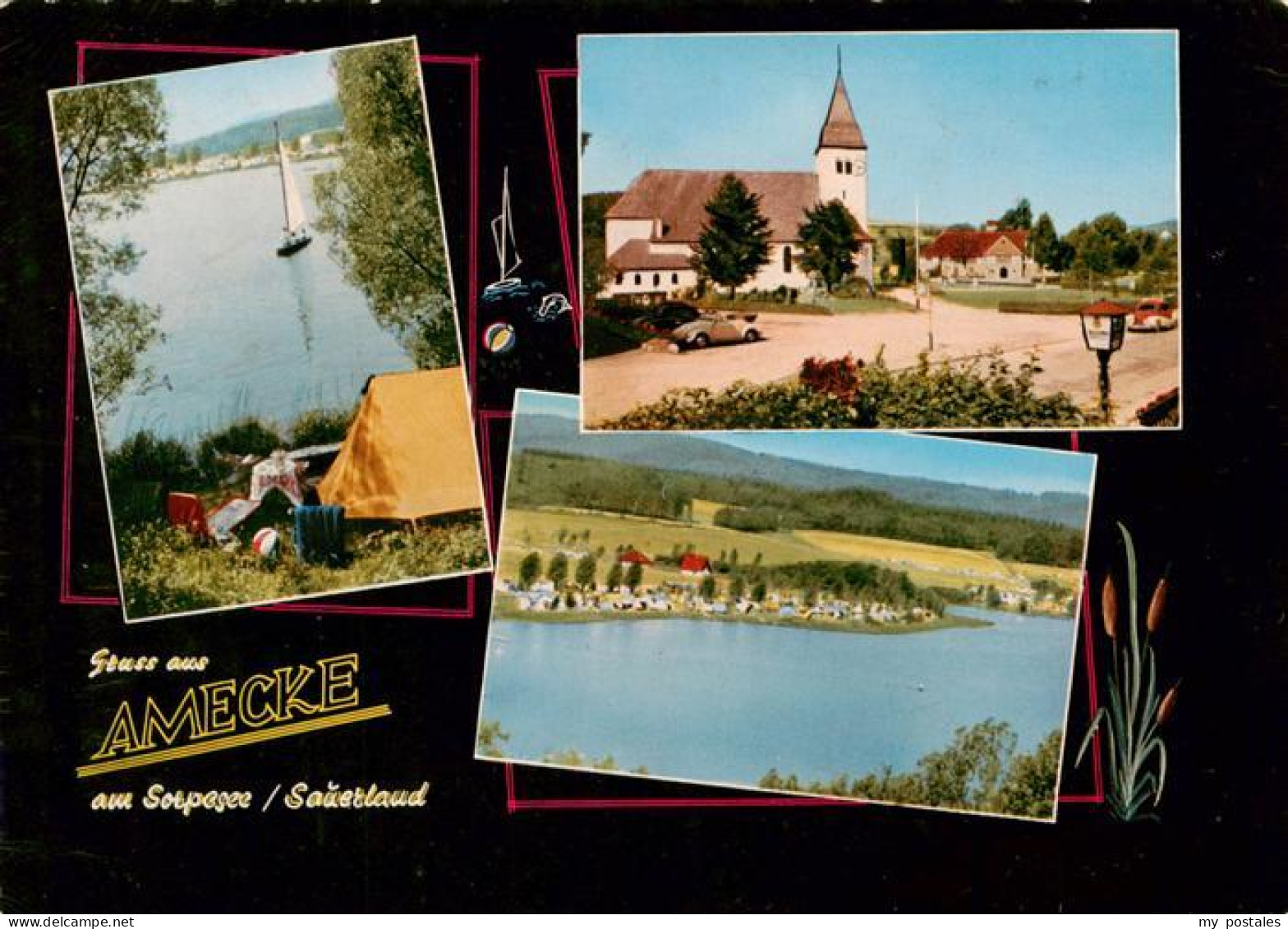 73893619 Amecke Sorpesee Campingplatz Seepartie Kirche Gasthof Berghof  - Sundern