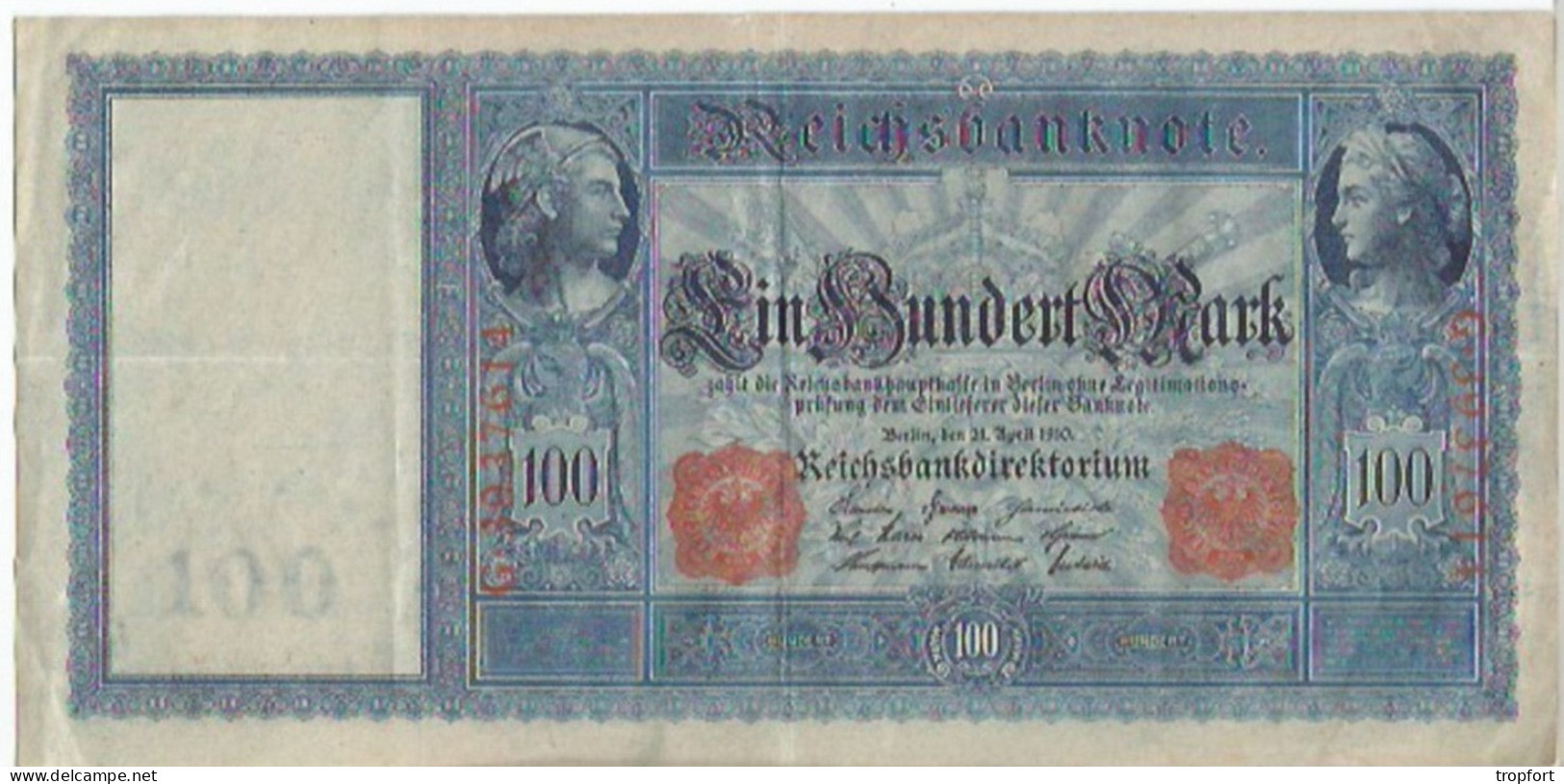 XE //  BILLET ALLEMAGNE 1910  Germany Deutch - 2° Guerre Mondiale