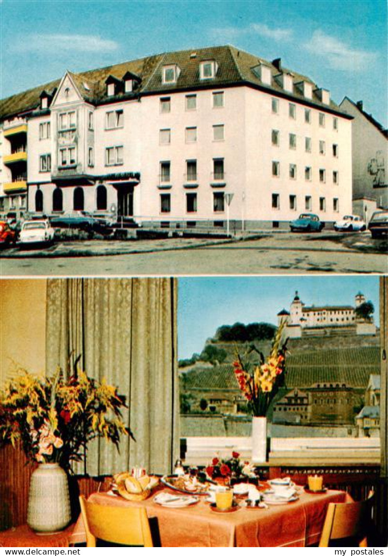 73893534 Wuerzburg Bayern Hotel Restaurant Walfisch Gaststube Burgblick  - Würzburg