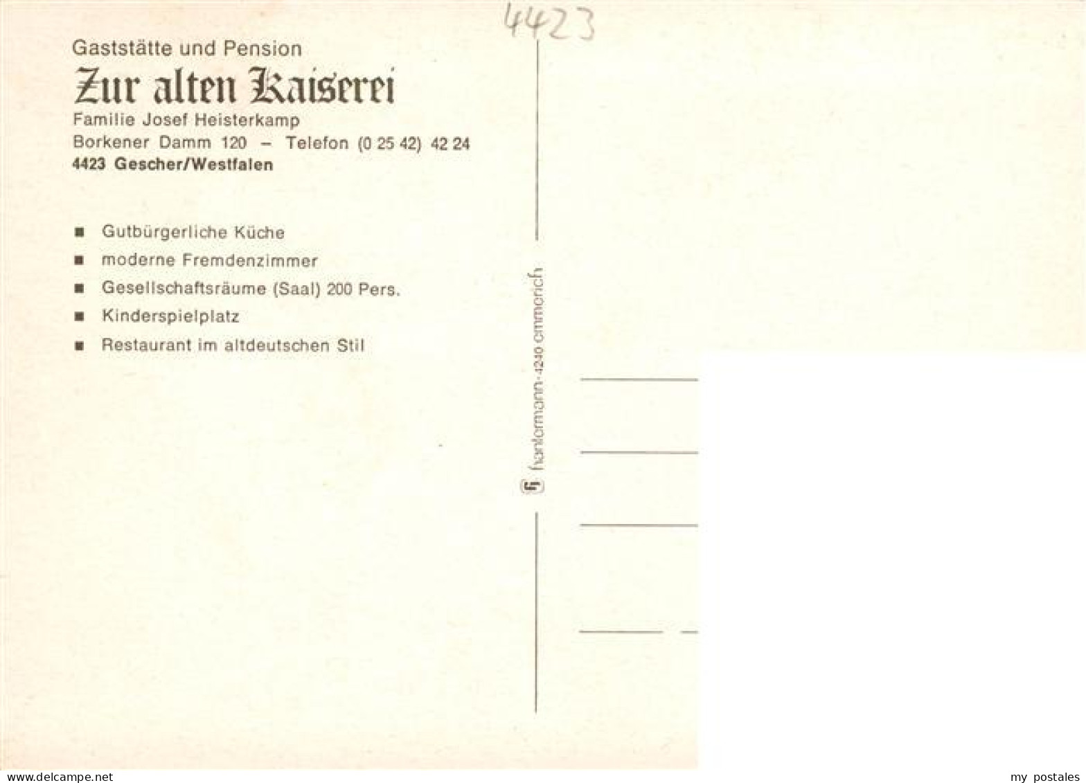 73893256 Gescher Gaststaette Pension Zur Alten Kaiserei Gastraeume Gescher - Gescher