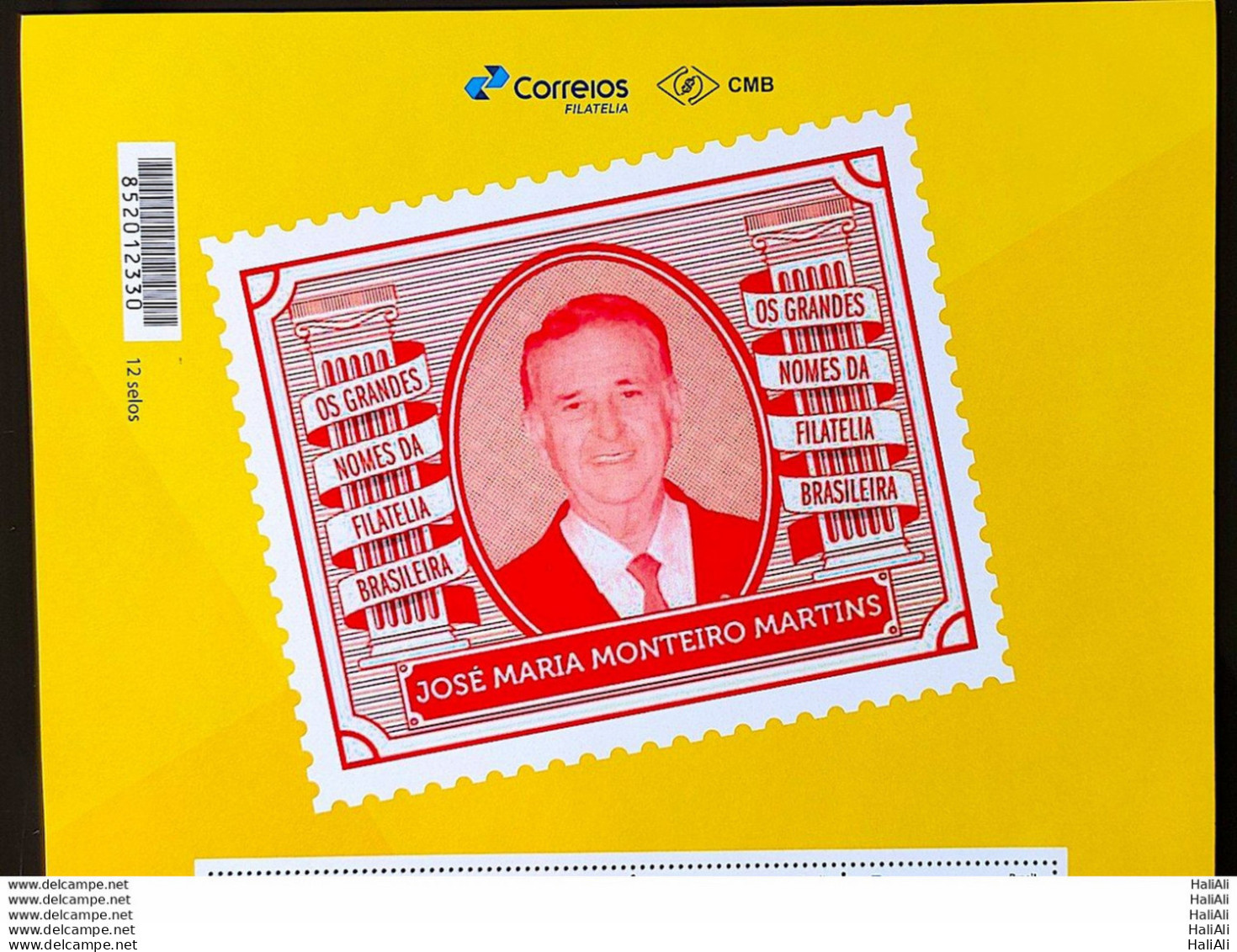 PB 191 Brazil Personalized Stamp Great Names Of Brazilian Philately José Maria Monteiro Martins 2021 Vignette - Personalized Stamps