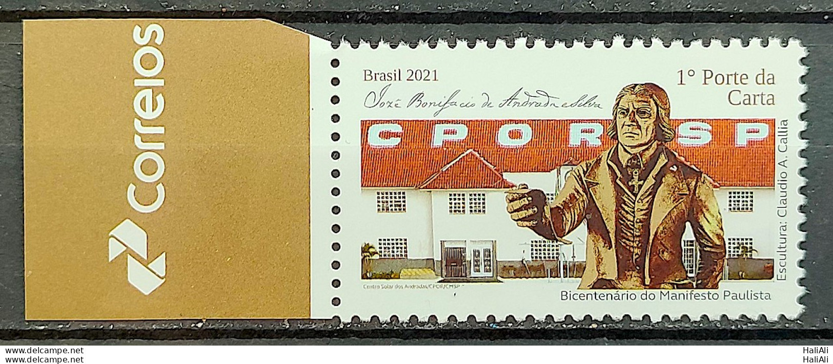 C 4004 Brazil Stamp Bicentennial Of The Paulista Manifesto Jose Bonifacio CPOR History 2021 Vignetta Correios - Neufs