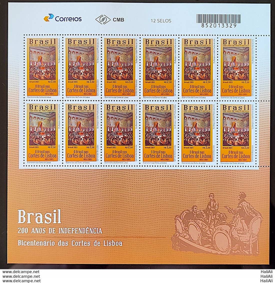 C 4002 Brazil Stamp Portugal 200 Years Of Lisbon Courts 2021 Sheet - Ongebruikt