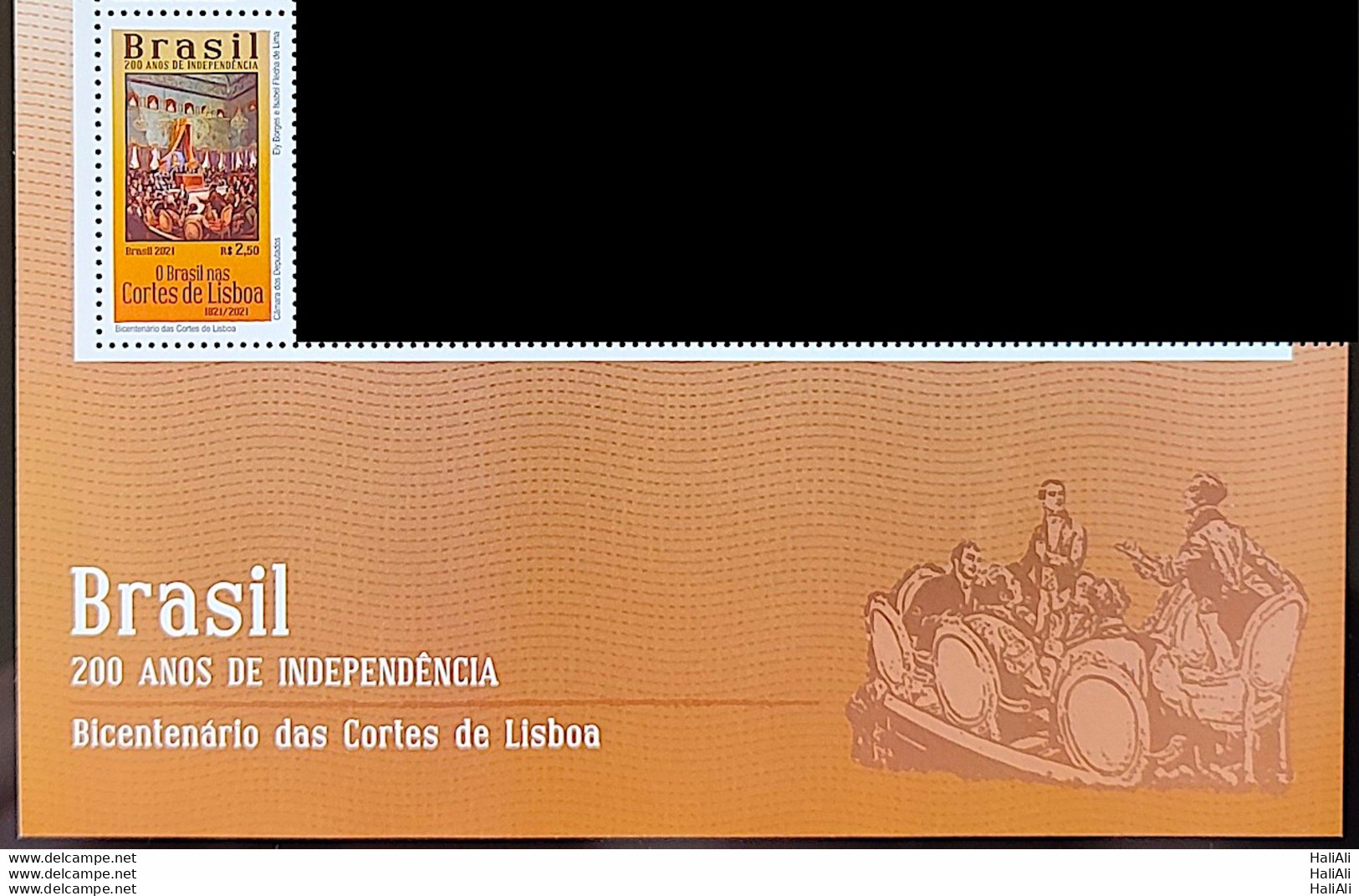 C 4002 Brazil Stamp Portugal 200 Years Of Lisbon Courts 2021 With Vignette - Nuovi