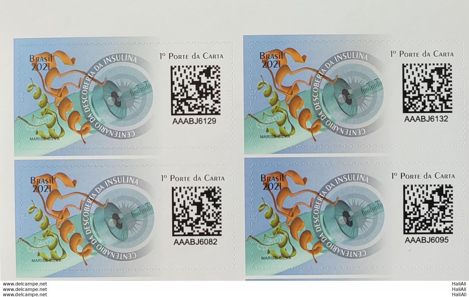 C 4001 Brazil Stamp Discovery Of Health Insulin 2021 Block Of 4 - Ungebraucht