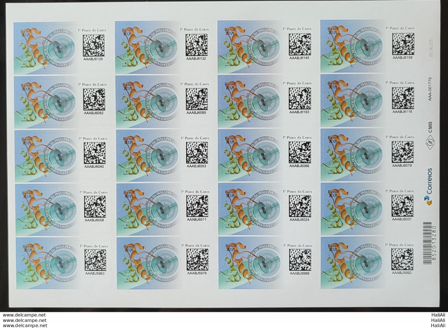 C 4001 Brazil Stamp Discovery Of Health Insulin 2021 Sheet - Nuovi