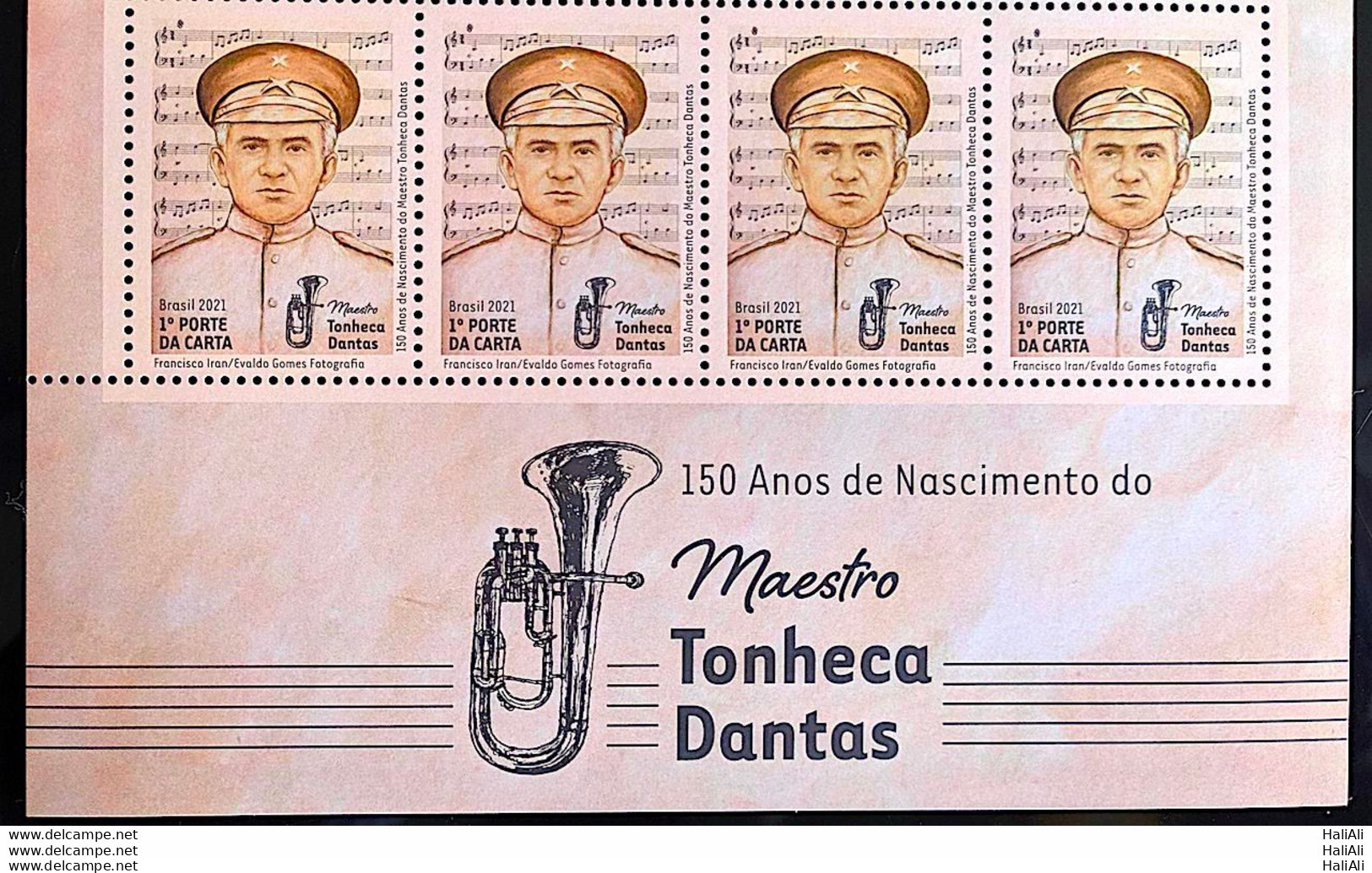 C 3987 Brazil Stamp Conductor Tonheca Dantas Music Bomber 2021 4 With Vignette - Unused Stamps