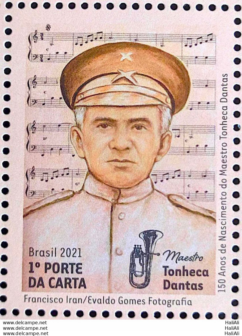 C 3987 Brazil Stamp Conductor Tonheca Dantas Music Bomber 2021 - Nuovi