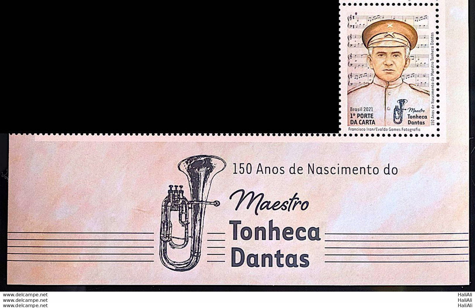 C 3987 Brazil Stamp Conductor Tonheca Dantas Music Bomber 2021 With Vignette - Ungebraucht