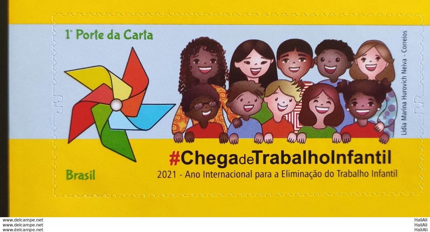 C 3984 Brazil Stamp No More Child Labor Self Adhesive 2021 - Ungebraucht