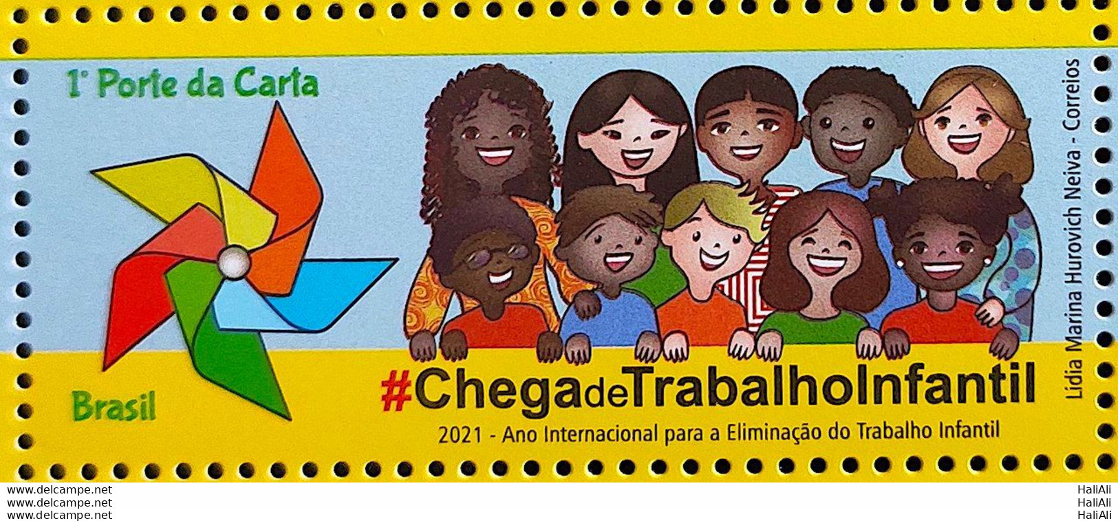 C 3983 Brazil Stamp No More Child Labor Self Gummed 2021 - Unused Stamps