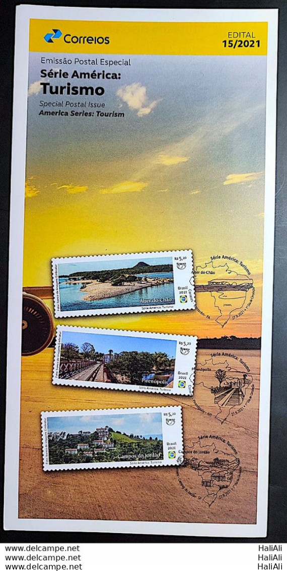 Brochure Brazil Edital 2021 15 Upaep Series Tourism Without Stamp - Covers & Documents