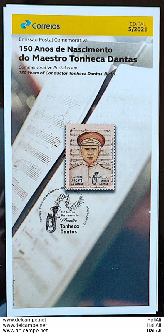 Brochure Brazil Edital 2021 05 Tonheca Dantas Music Without Stamp - Lettres & Documents