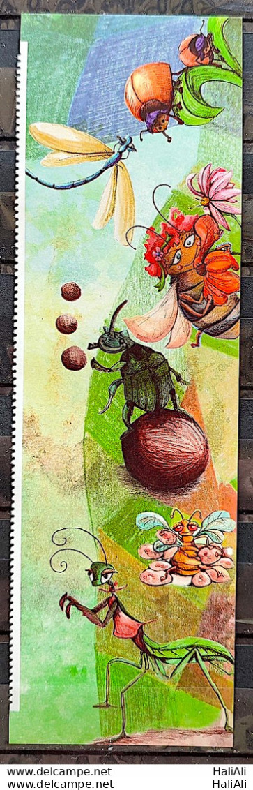 Brazil Stamp Vignette Beneficial Insects Bee Dragonfly Ladybird Mercosur 2021 - Ongebruikt