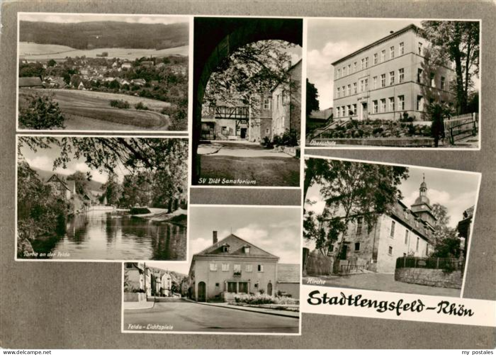 73893056 Stadtlengsfeld Panorama SV Diaet Sanatorium Oberschule Feldapartie Feld - Other & Unclassified