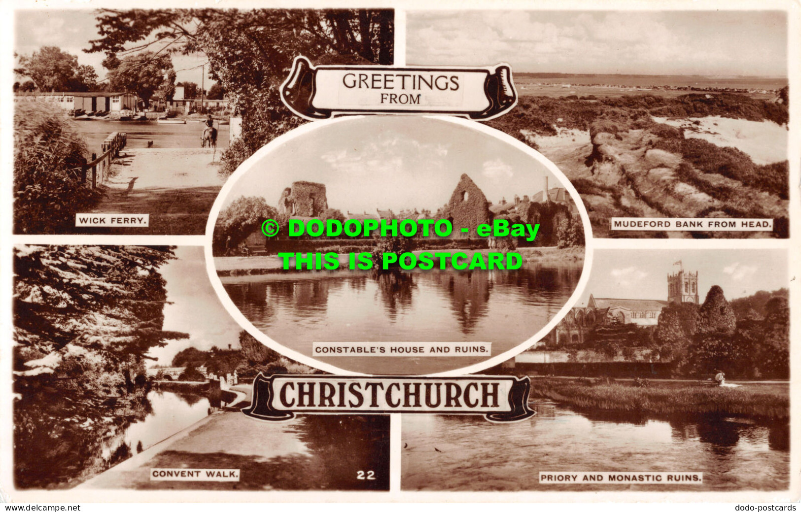R495980 Greetings From Christchurch. Convent Walk. RP. Multi View. 1954 - Monde