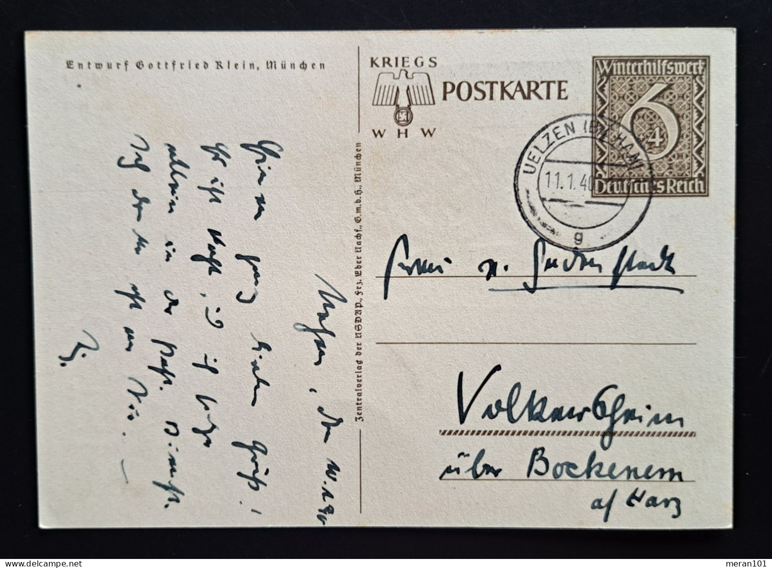 Postkarte P287 "Danzig Ist Deutsch" ULZEN Tagesstempel - Postkarten