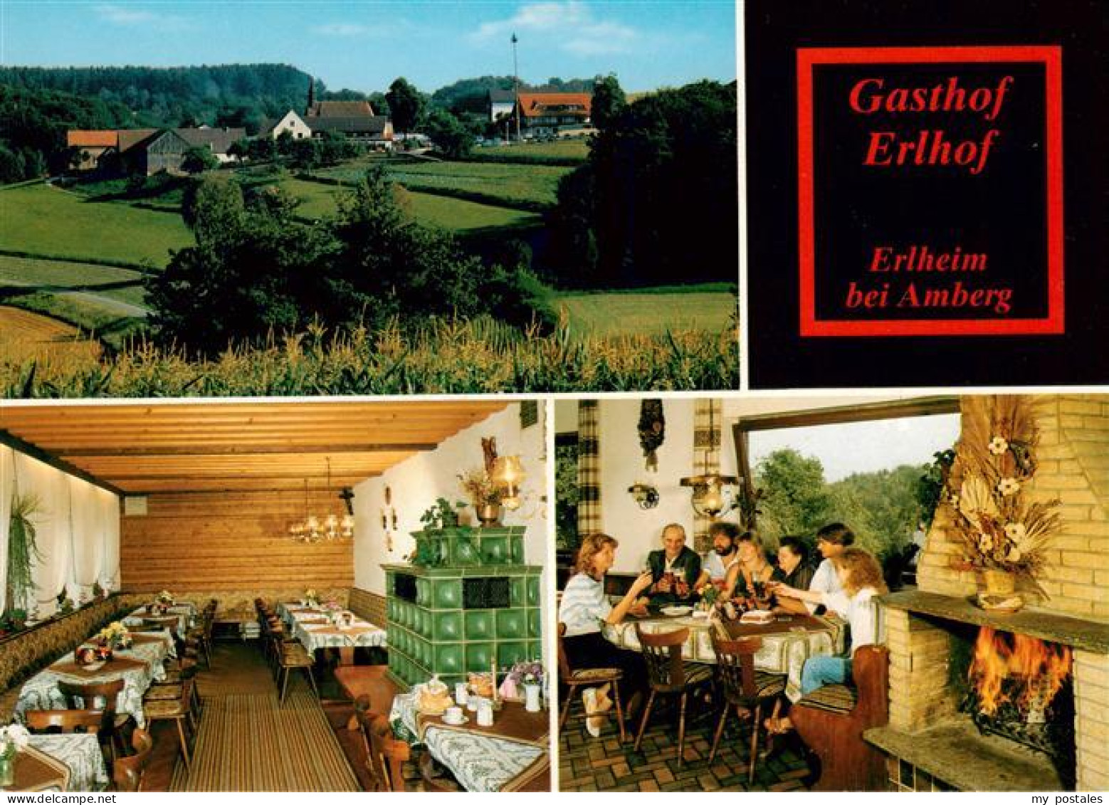 73892995 Erlheim Sulzbach-Rosenberg Panorama Gasthof Erlhof Gastraum Kaminzimmer - Sulzbach-Rosenberg