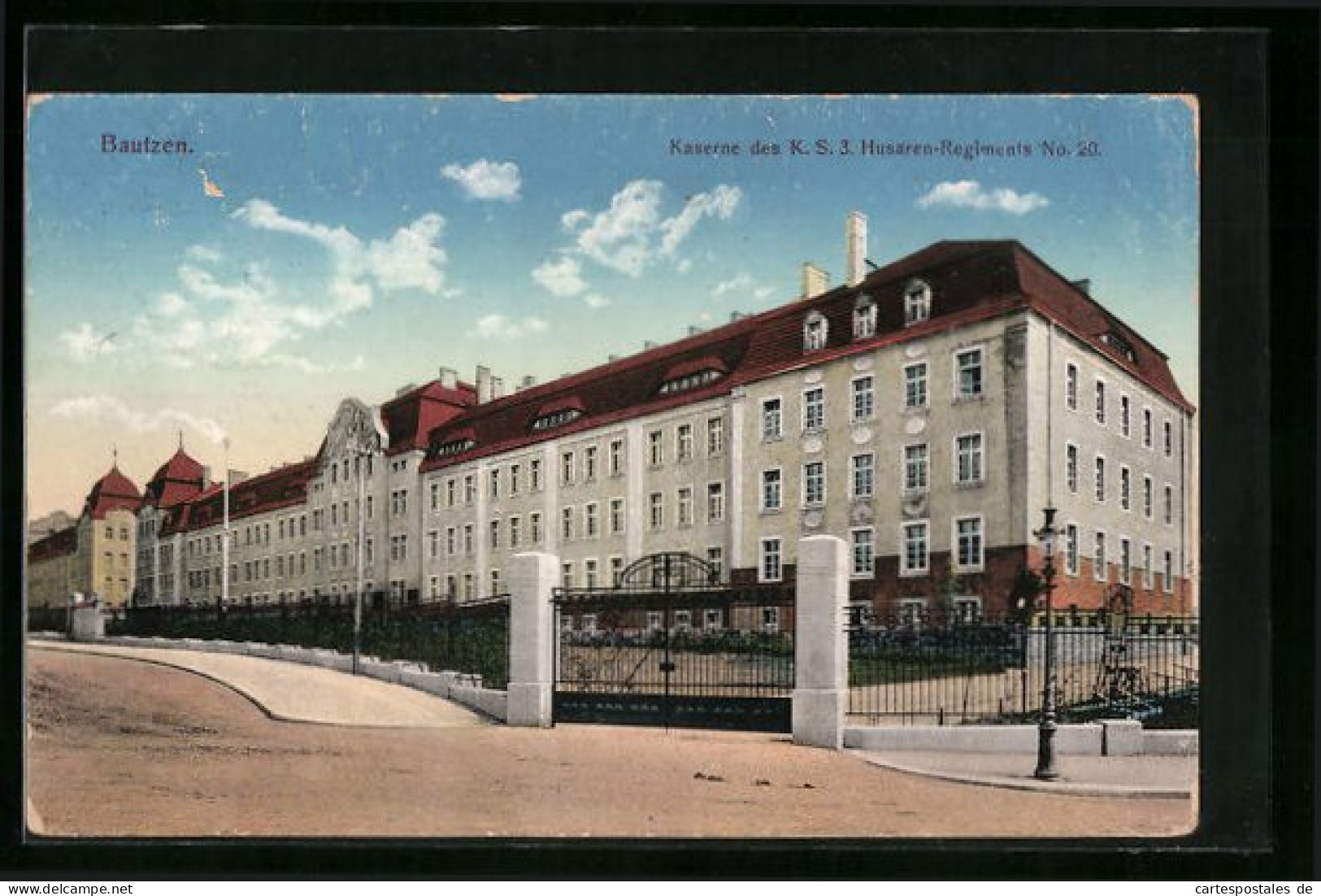 AK Bautzen, Kaserne Des K. S. 3. Husaren-Regiments No. 20  - Bautzen