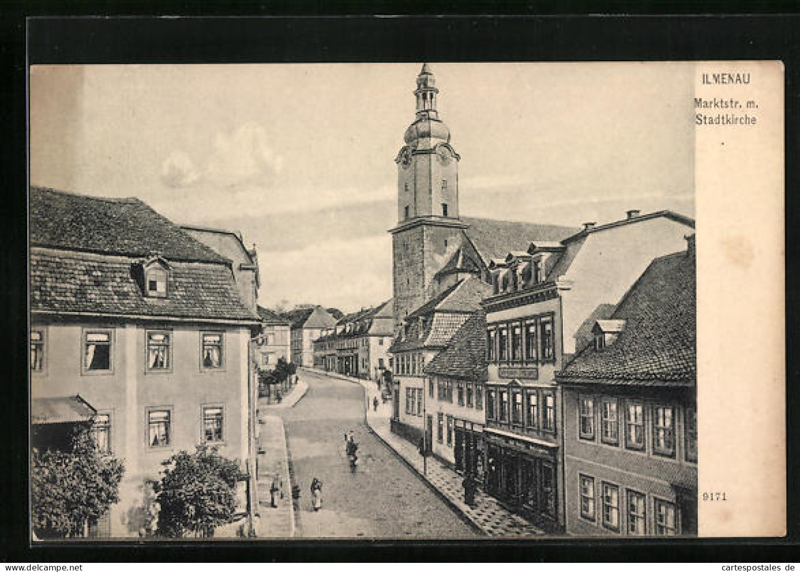 AK Ilmenau, Marktstrasse Mit Stadtkirche  - Ilmenau