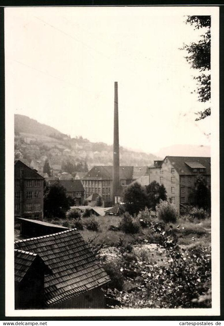 Fotografie Unbekannter Fotograf, Ansicht Tailfingen, Ortsansicht Mit Fabrikschornstein  - Lugares