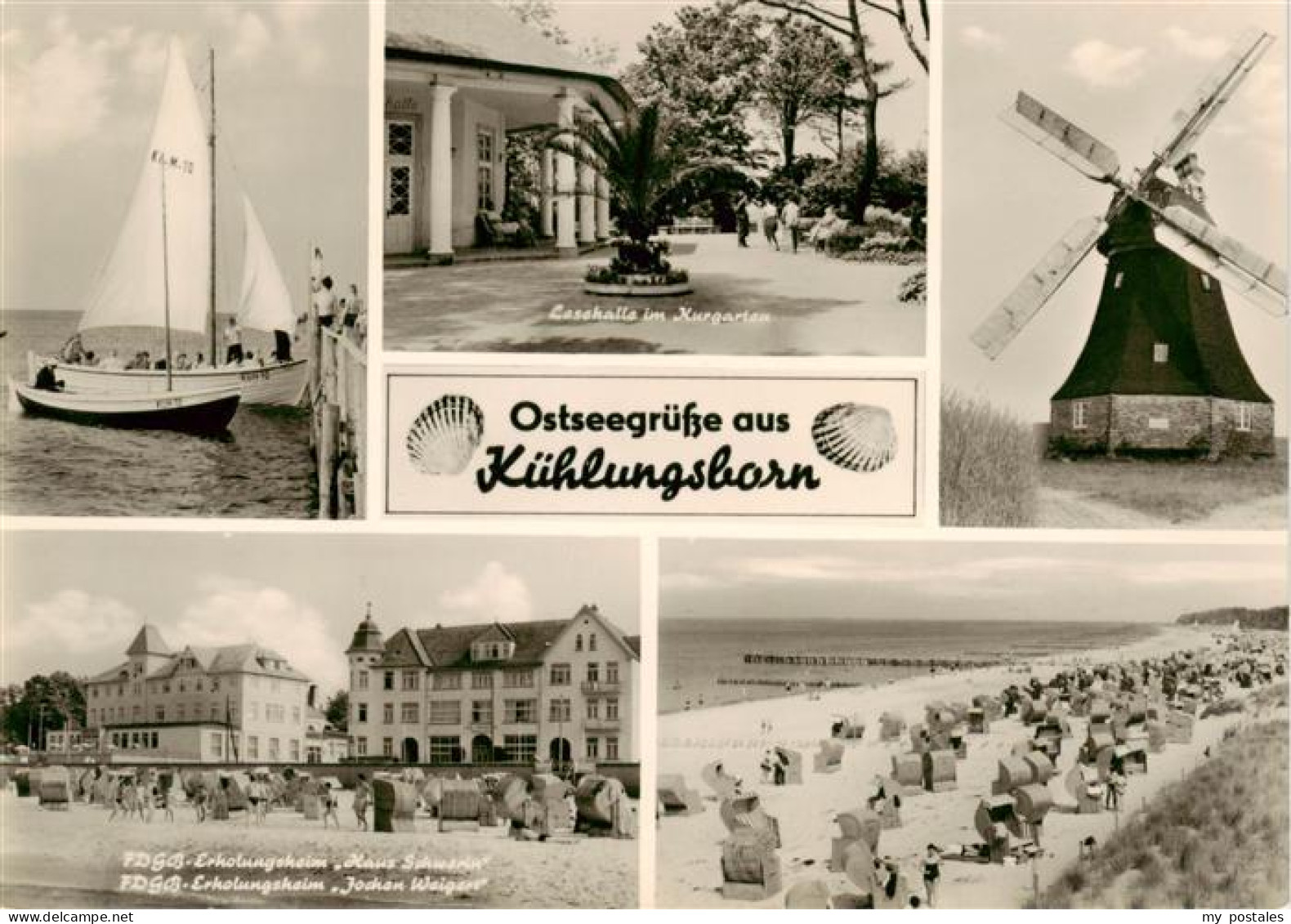 73892911 Kuehlungsborn Ostseebad Segeln Lesehalle Im Kurgarten Windmuehle FDGB E - Kuehlungsborn